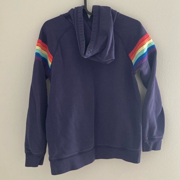 [Hanna Andersson] Rainbow Stripe Hoodie 150 / 12 - Picture 3 of 6
